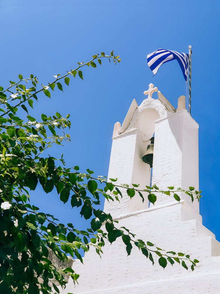 iglesia cruzar cielo azul foto de angulo bajo