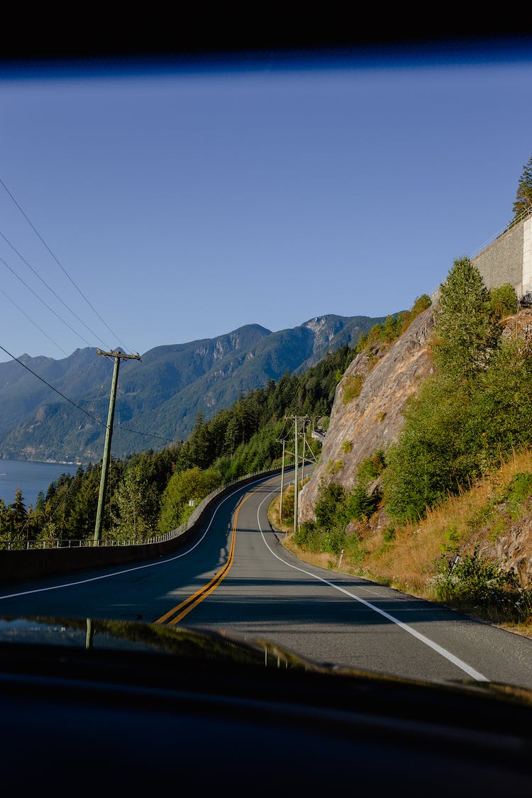 carretera naturaleza montana coche