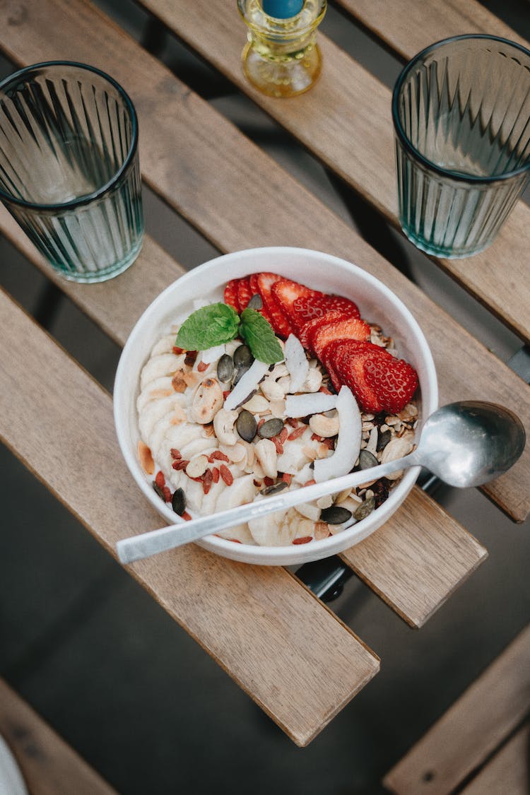 comida sano cuchara frutas