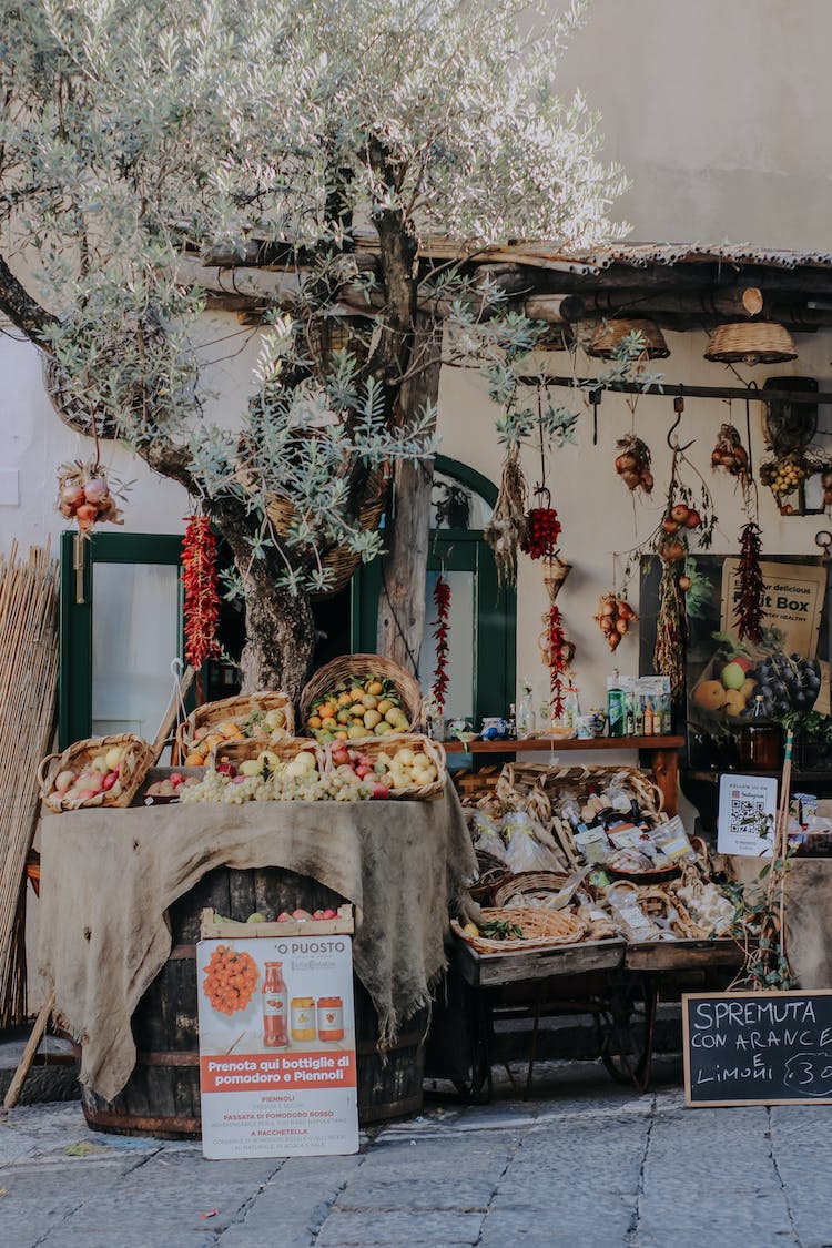 comida vegetales casas pueblo