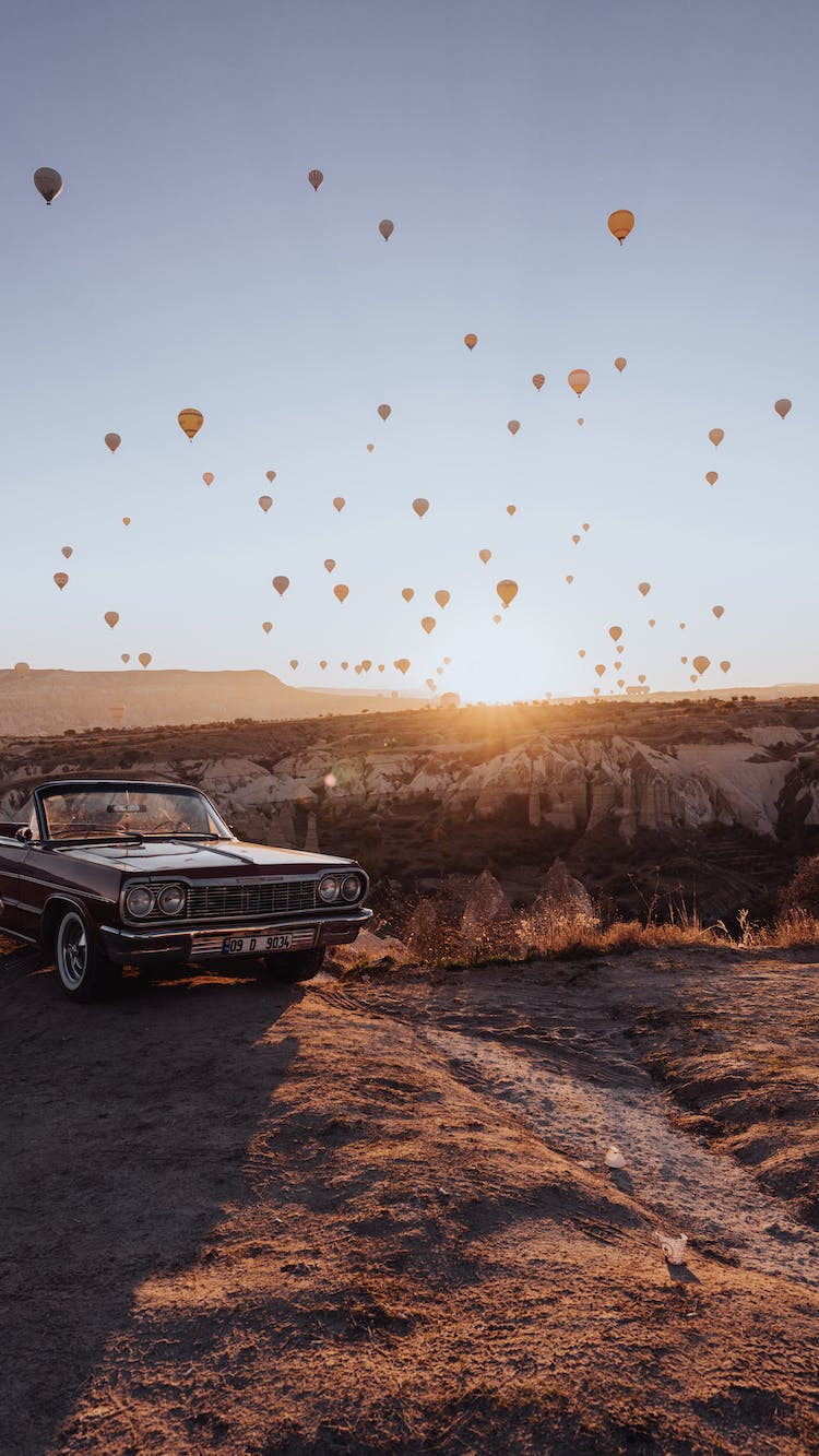 amanecer coche vintage clasico