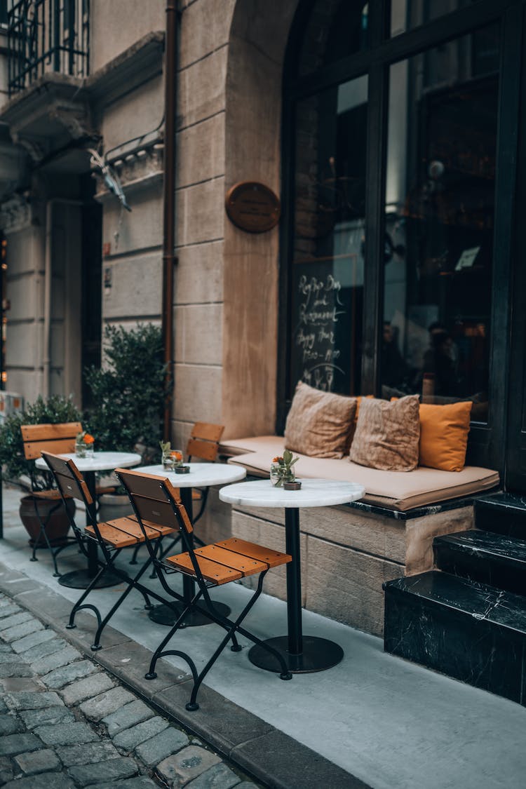 restaurante calle acera cafeteria