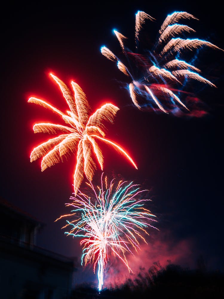 festival navidad fuegos artificiales ano nuevo