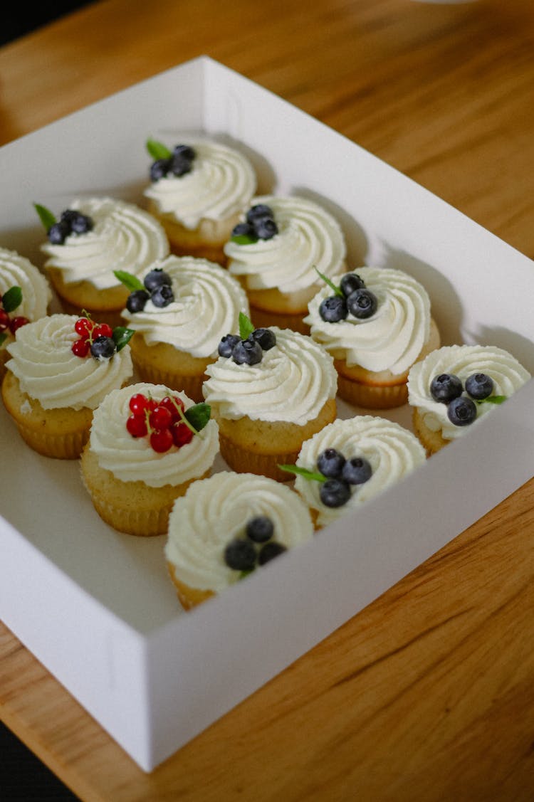 dulces caja frutas del bosques cupcakes