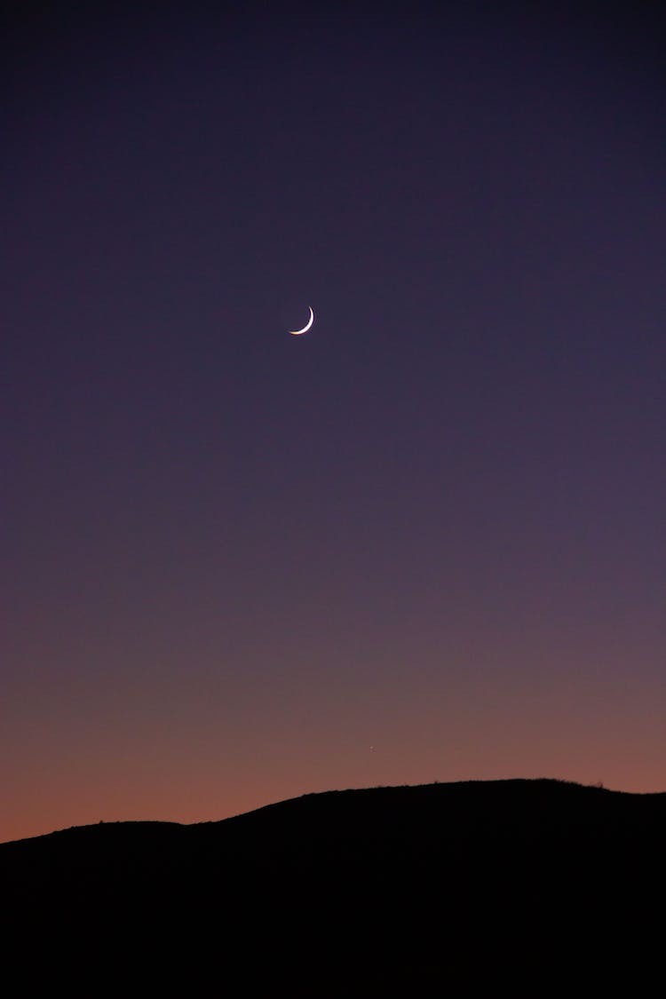 paisaje cielo noche silueta