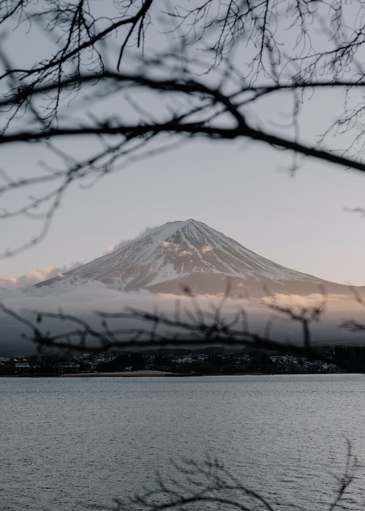 invierno montana fuji japon