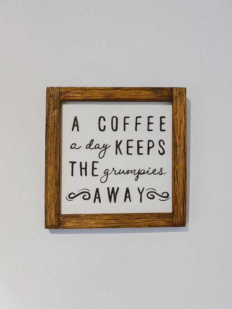 cafe pared decoracion texto