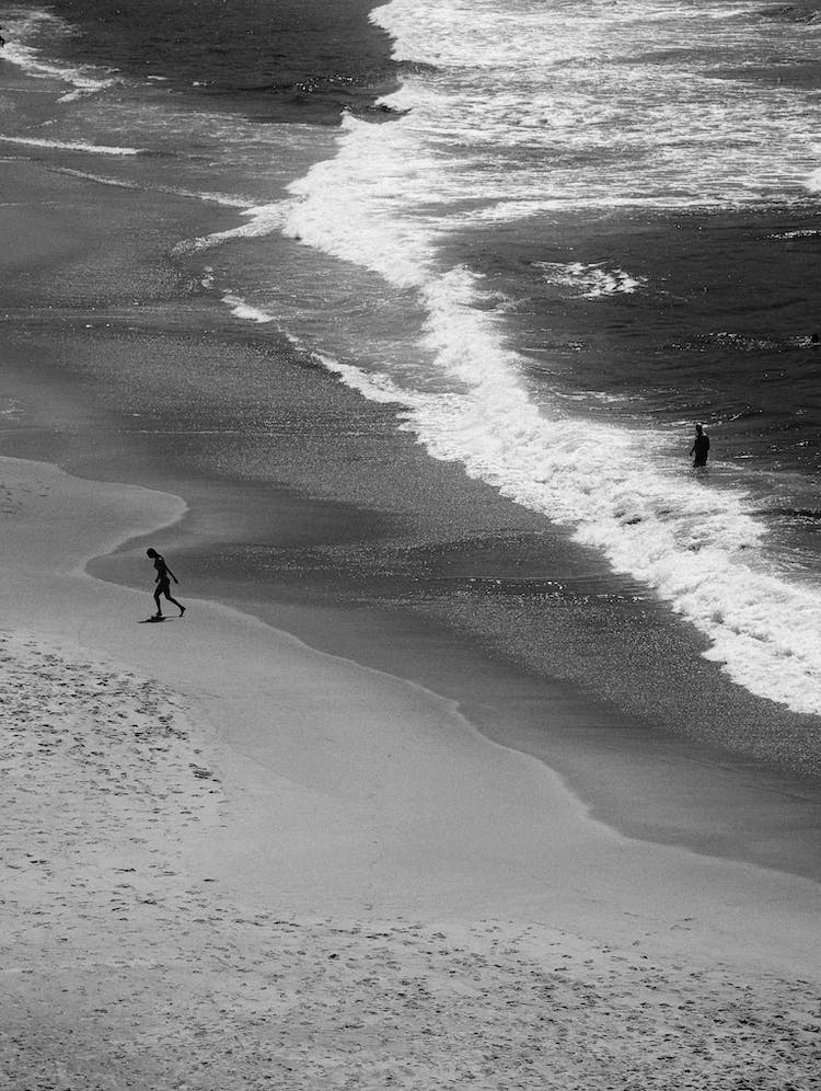 blanco y negro playa australia costa