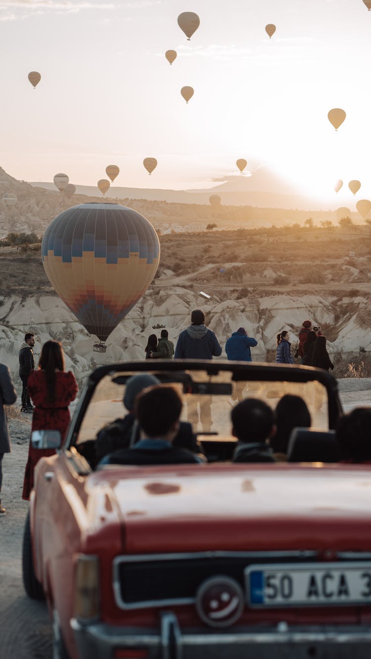 volador gente amanecer coche