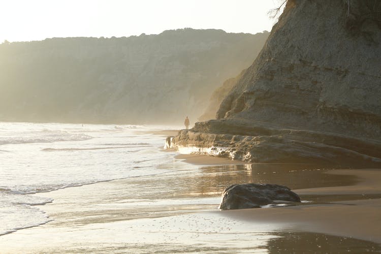 mar amanecer playa arena