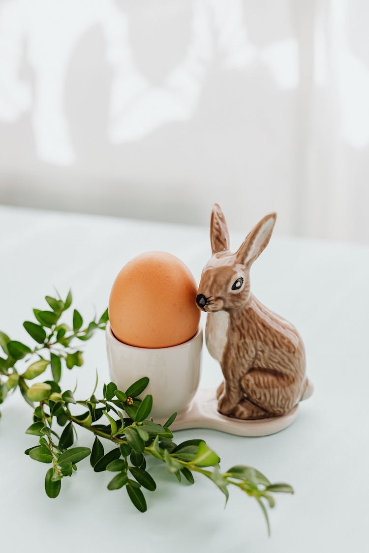 hojas pascua huevo conejo de pascua