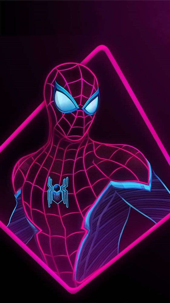 Spiderman en Neon rosa