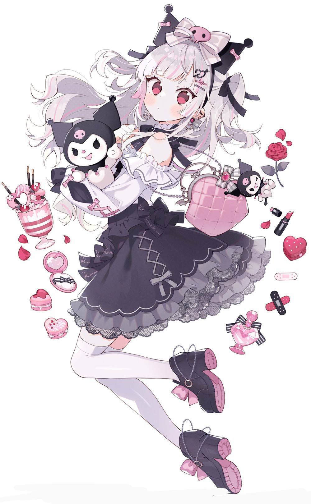 Hello Kitty Kurumi personaje anime